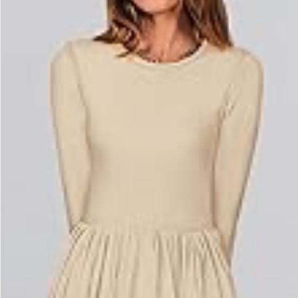 Merokeety Casual Long Sleeve Maxi Dress Pleated Waist 2026 Spring - Picture 9 of 13